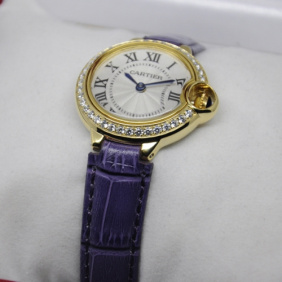 Fake Cartier Ballon Bleu de Cartier Diamonds 18kt Yellow Gold Ladies Watches WE900251