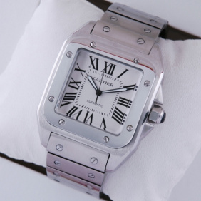 Fake Cartier Santos 100 Stainless Steel Extra Large XL Mens Watches W200737G