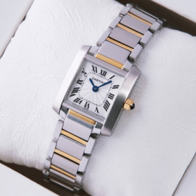 Fake Cartier Tank Francaise Two-Tone Gold Ladies Watches