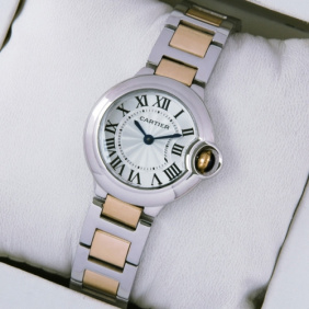 Imitation Cartier Ballon Bleu Two-Tone 18kt Pink Gold Small Ladies Watches