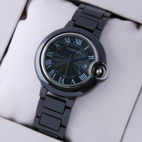 Replica Ballon Bleu de Cartier Medium Black Ceramic Unisex Watches