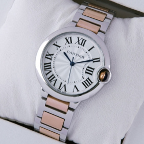 Replica Cartier Ballon Bleu de Cartier Midsize Two-Tone 18K Pink Gold Unisex Watches