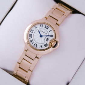 SWISS Cartier Ballon Bleu 18kt Pink Gold Small Ladies Watches W69002Z2