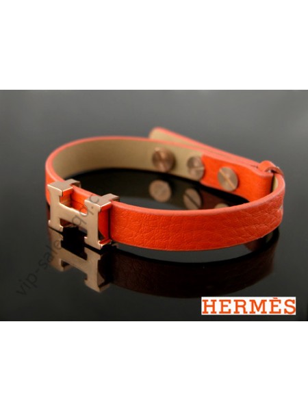 hermes leather h bracelet
