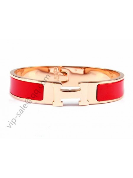 hermes bracelet red gold