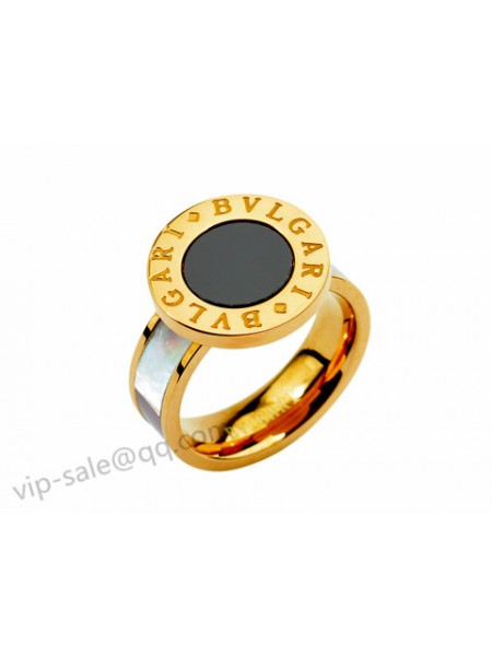 bvlgari ring black and gold