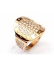 Bvlgari Ring in 18kt Pink Gold with Pave Diamonds