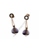 Bvlgari Drop Earrings in 18kt Pink Gold with Amethyst Crystal