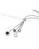 Bvlgari with 4 colors pendant in white gold necklace