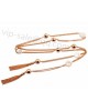 Bvlgari six beads & four Shell Round Long in rose gold necklace