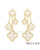 Van Cleef & Arpels earrings in yellow gold with White mother of pearl 
