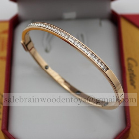 Replica Cartier Pink Gold Bracelet Diamonds stainless steel