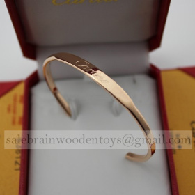 Imitation Cartier Pink Gold Open Bracelet Online Sale