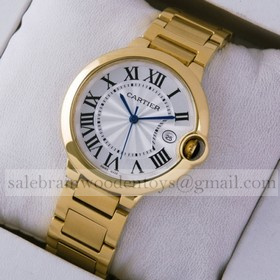 High Quality Replica Cartier Ballon Bleu de Cartier Medium 18kt Yellow Gold Unisex Watches