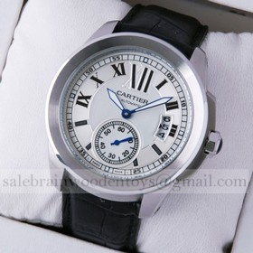 Replica Replica Cartier Calibre De Cartier Stainless Steel Silver Dial Mens Watches
