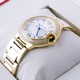 Replica Ballon Bleu de Cartier Imitation Midsize Diamonds 18kt Yellow Gold Stones Bezel Unisex Watches