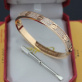 Replica Cartier Love Bracelet Paved Diamonds Pink Gold stainless steel 5th