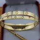 Replica Cartier Love Bracelets Replica Yellow Gold stainless steel