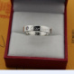 Replica AAA Cartier Wedding Ring Band White Gold Diamonds