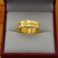 Fake Cartier Wedding Ring Band Yellow Gold Diamond