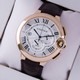 Replica Copy Ballon Bleu de Cartier Extra Large Chronograph 18K Rose Gold Leather Strap Mens Watches