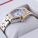 Replica Copy Cartier Roadster Two-tone 18K Yellow Gold and Stainless Steel Silver Dial Ladies Watches