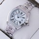 Replica Fake Cartier Roadster Stainless Steel Silver White Dial Ladies Watches W62016V3