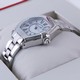 Replica Fake Cartier Roadster Stainless Steel Silver White Dial Ladies Watches W62016V3