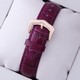 Replica Fake Unique Ronde Solo De Cartier Purple Leather 18K Rose Gold Ladies Watches