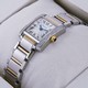 Replica High Quality Replica Cartier Tank Francaise Diamond Two-Tone Gold Two Rows Diamonds Bezel Ladies Watches