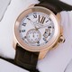 Replica Hot sale Fake Cartier Calibre de Cartier 18k Rose Gold Silver Dial Automatic Watches