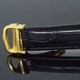 Replica Hot sale Fake Cartier Tank Americaine 18K Yellow Gold Black Leather Band Mens Watches