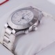 Replica Knock off Cartier Must 21 Chronograph Stainless Steel White Rubber Band Mens Watches