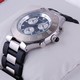 Replica Knockoff Cartier Must 21 Chronograph Stainless Steel Black Rubber Band Mens Watches