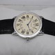 Replica Replica Cartier Ronde Louis Diamond SS Black Leather Strap Large Ladies Watches