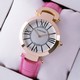 Replica Replica Ronde Solo De Cartier Pink Leather 18K Rose Gold Ladies Watches