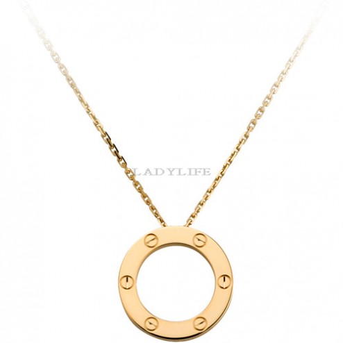 cartier love necklace yellow gold screw design with pendant replica