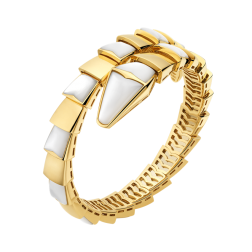 Bvlgari Serpenti Bracelet yellow gold Single helix with mother of pearl BR855763 replica