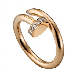 cartier juste un clou ring pink gold diamond B4094800 replica
