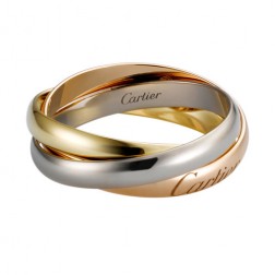 trinity de Cartier 3-gold ring titanium steel small models replica