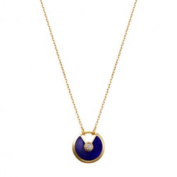 amulette de cartier necklace yellow gold lapis lazuli diamond pendant replica