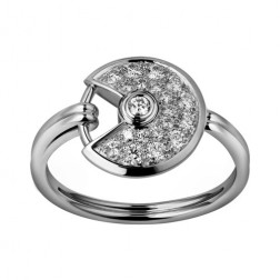 amulette de cartier white gold ring covered diamond B4213550 replica
