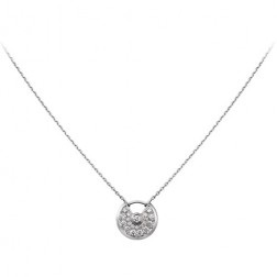 amulette de cartier white gold necklace Covered cut diamonds pendant replica