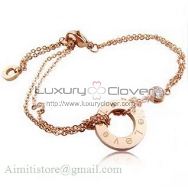cartier pink gold chain love bracelet