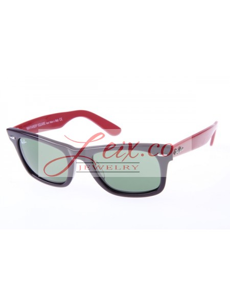 RAY BAN WAYFARER SQUARE RB2151 52-21 sunglasses in Black mix Red 966