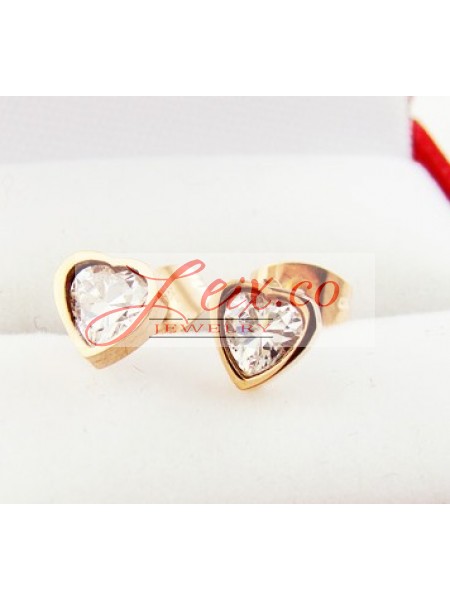 Cartier Hear Diamond Earrings in Pink Gold