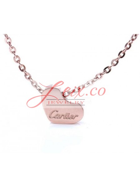 Cartier Heart Charm Necklace in 18kt Pink Gold
