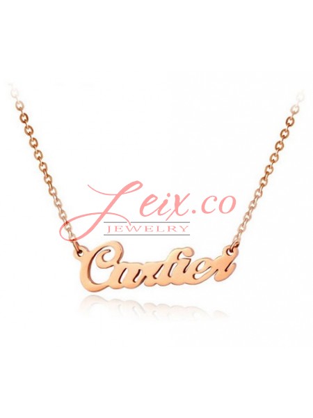 Cartier LOGO in 18k Pink Gold Necklace