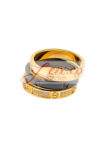 black cartier love ring