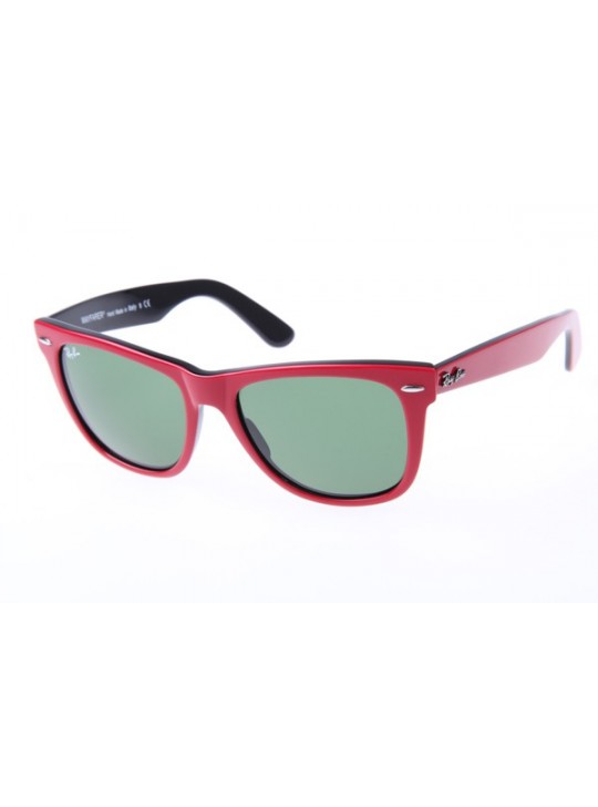 Ray Ban Wayfarer RB2140 54-18 Sunglasses in Red mix Black 955